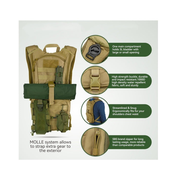 Tactical Rucksack mit Trinksystem Karnz