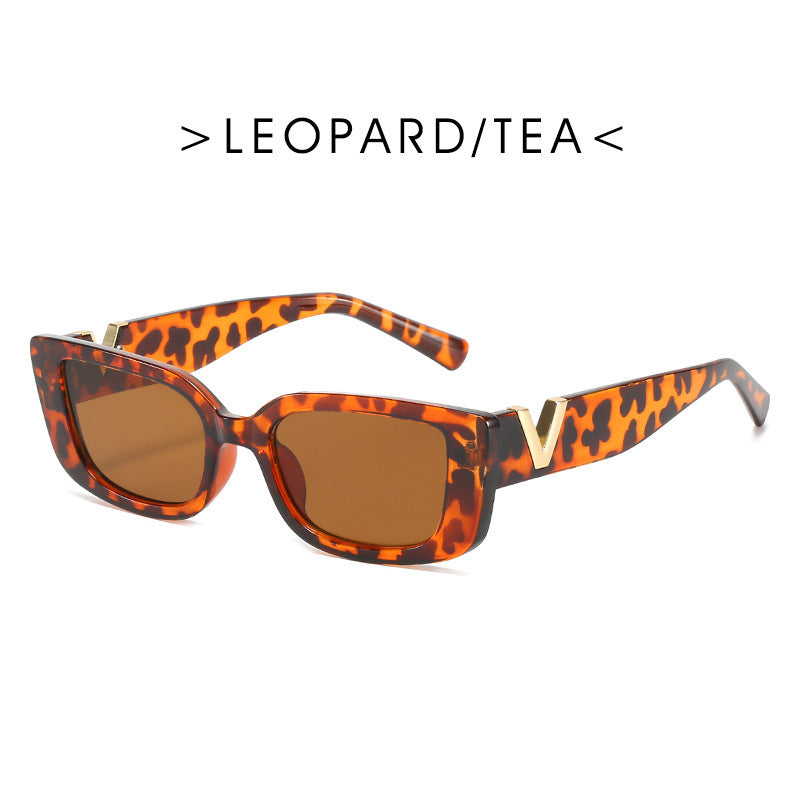Retro-inspirierte geometrische Rahmen-Sonnenbrille Karnz