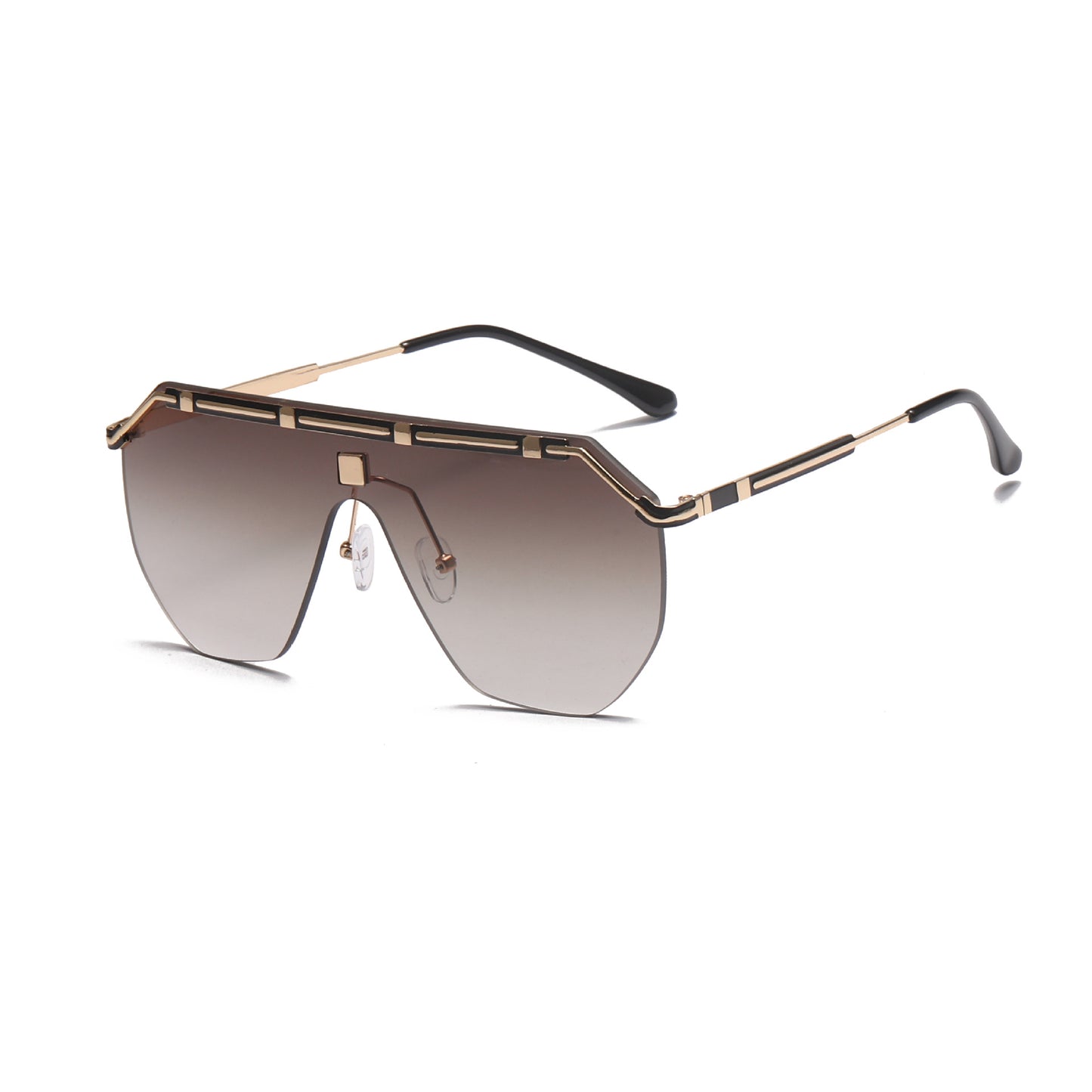 Damen geometrische Oversized-Sonnenbrille Karnz