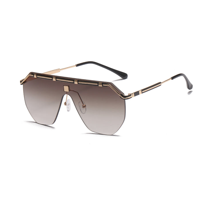 Damen geometrische Oversized-Sonnenbrille Karnz