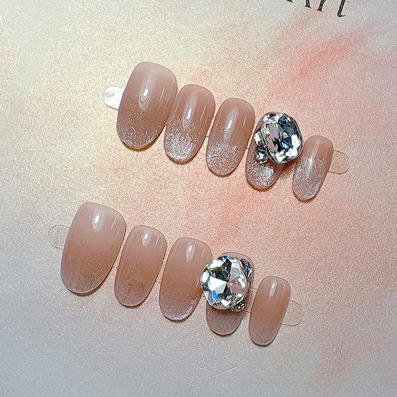 Klassisches French Tip Druck-Nagelset Karnz