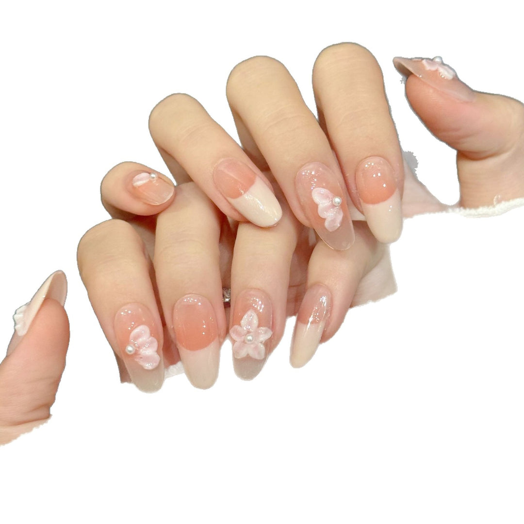 Florales Acryl Press-On Nagelkunst Set