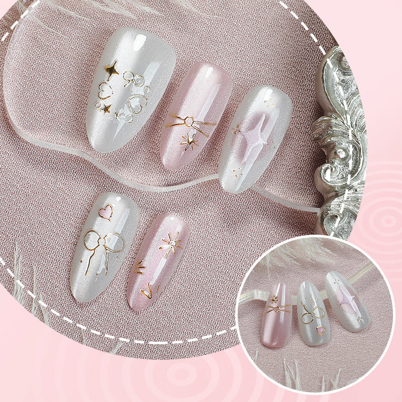 Dekoratives Acryl Press-On Nagelkunst Set