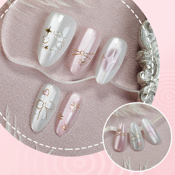 Dekoratives Acryl Press-On Nagelkunst Set