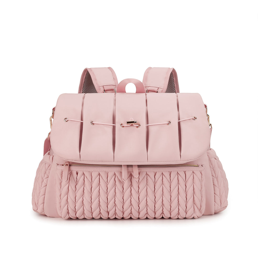 Eleganter und Stylischer Rucksack mit Kunstleder und Geflochtenem Design Karnz