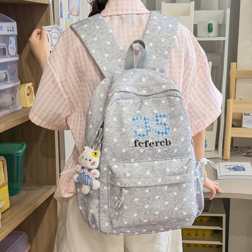 Verspielter Sternenmuster-Schulrucksack Karnz