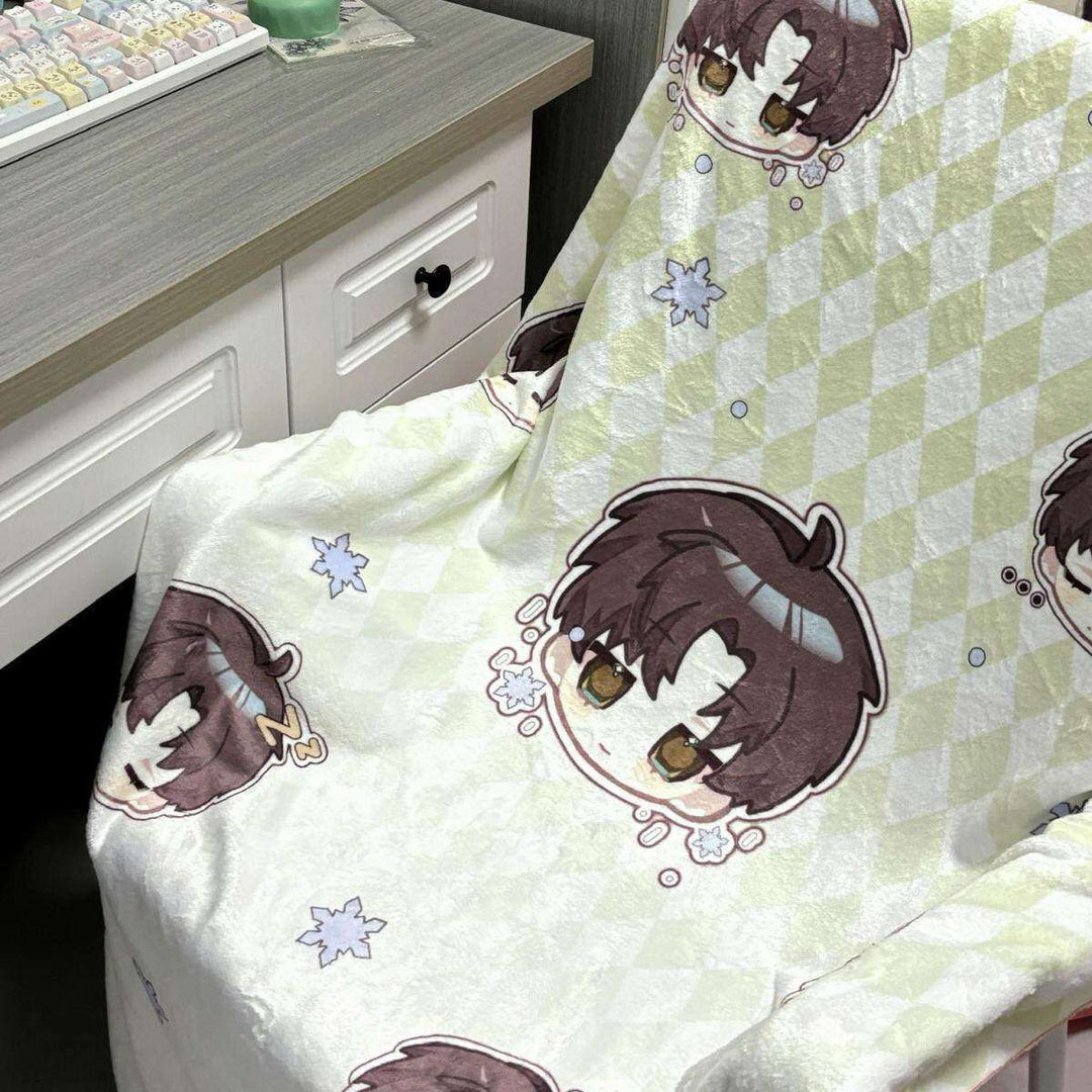 Cartoon-Charakter-Print Fleece-Decke