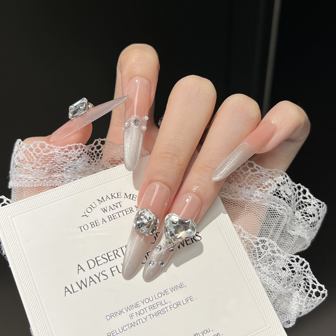 Luxus Kristall-verzierte Press-On Nagel Set Karnz