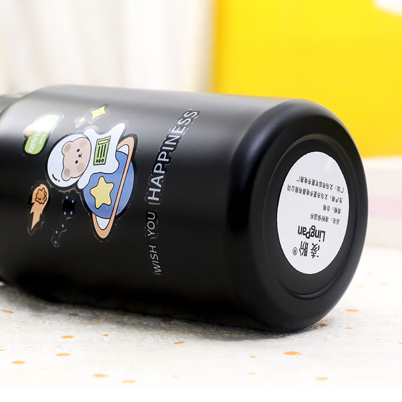 Damen Isolierte Trinkflasche mit praktischem Druckverschluss und Tiermotiv Karnz
