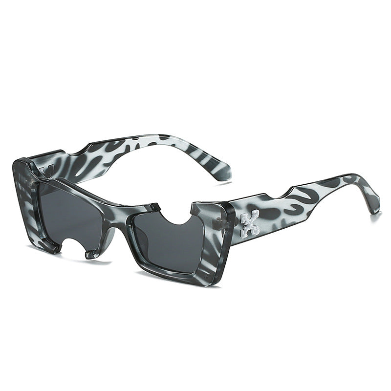 Damen übergroße geometrische Sonnenbrille Karnz