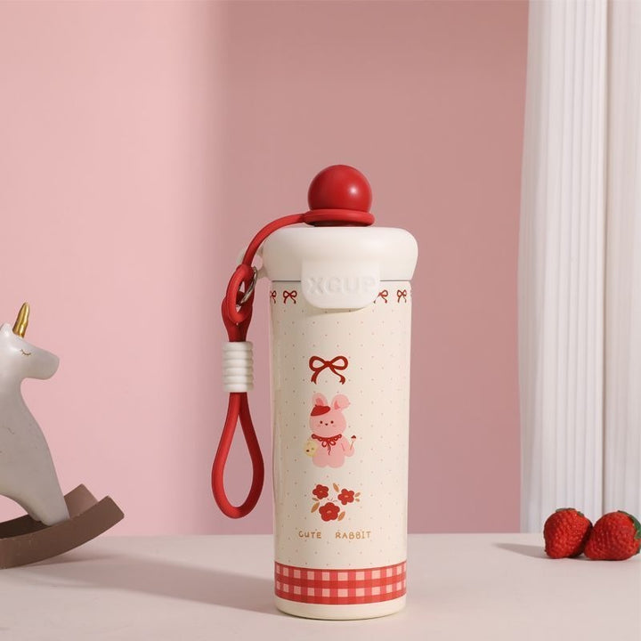 Damen Freizeit-Trinkflasche mit niedlichem Katzenmotiv Karnz