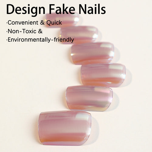 Künstliches Nagelset mit holografischem Effekt Karnz