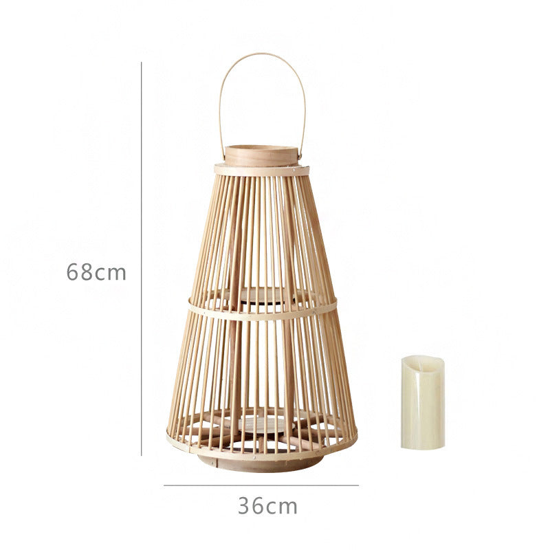 Stilvolle Rattan-Laterne Karnz