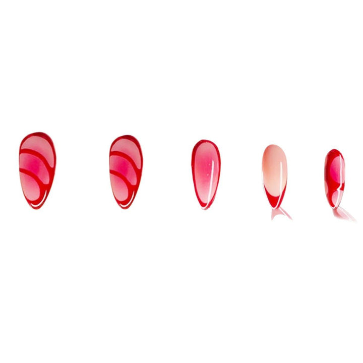 Künstlerisches Stiletto Press-On Nagelset Karnz