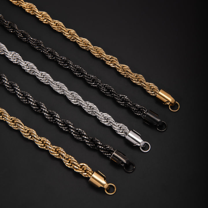 Geflochtenes Gold-Statement-Armband Karnz