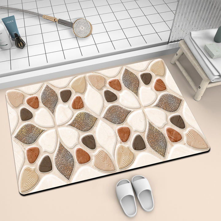 Künstlerische Mosaik-Badmatte Karnz
