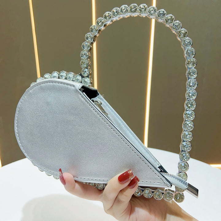Herzförmige Strass-Handtasche