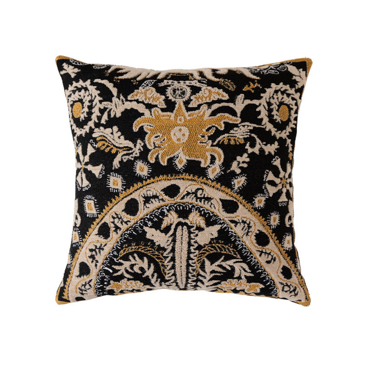 Dekorativer Kissenbezug aus Jacquard mit floralem Muster