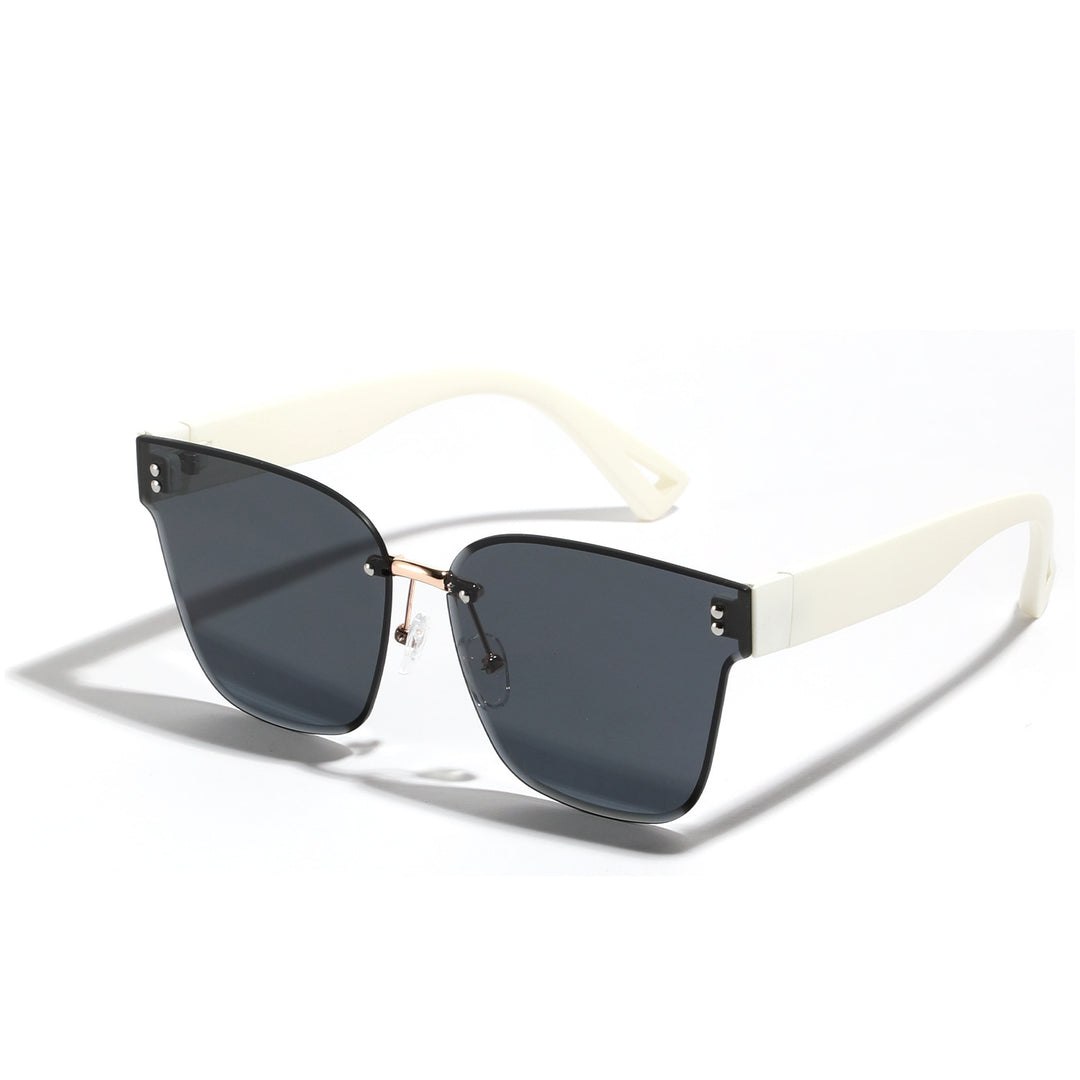 Damen modische Sonnenbrille mit elegantem Rahmen und breiten Gläsern Karnz