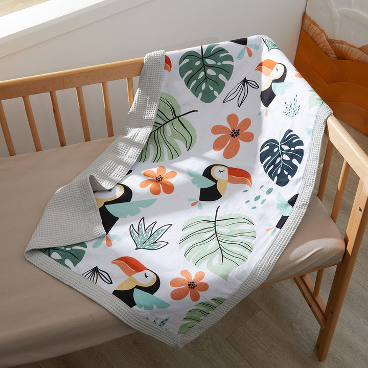 Blumenmuster Babydecke Karnz