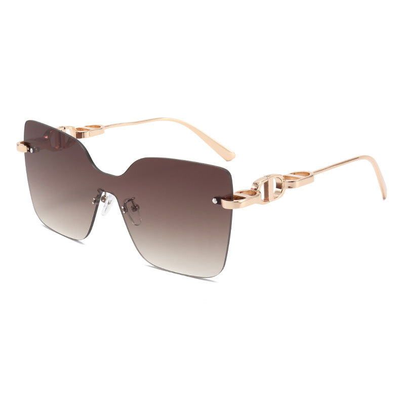 Damen elegante oversized Sonnenbrille mit modischem Rahmen und UV-Schutz Karnz