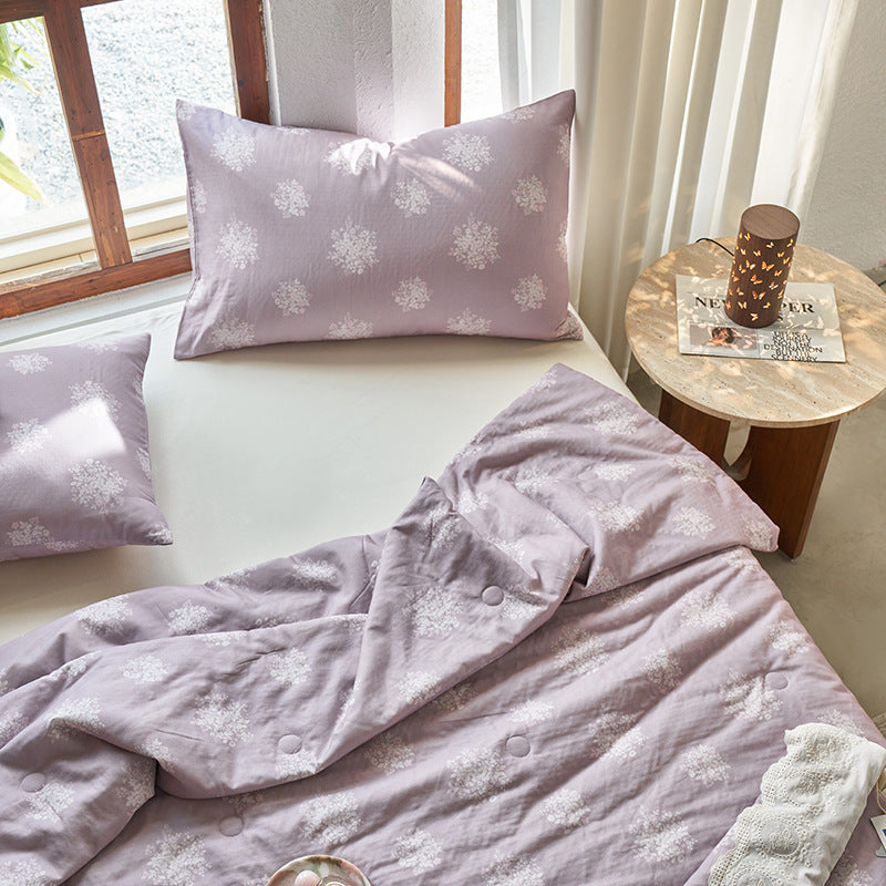 Bettwäsche-Set aus Baumwollsatin mit floralem Vintage-Muster