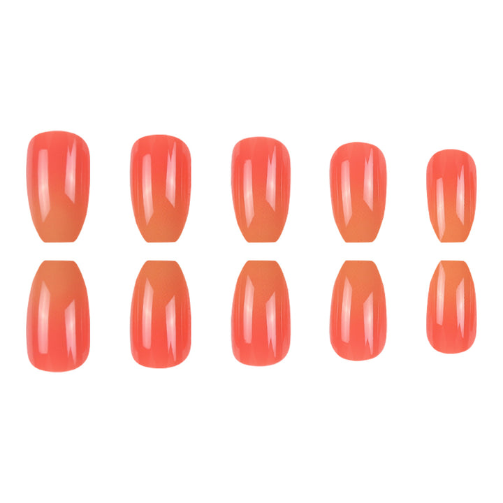 Ombre Stiletto Druck-Nägel mit glänzendem Finish Karnz