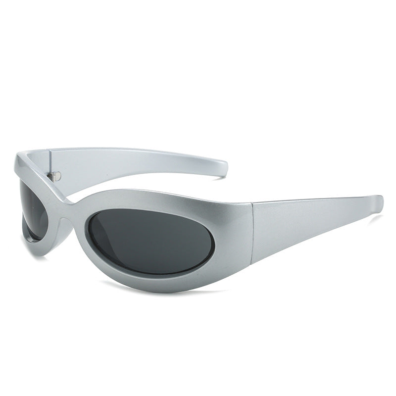 Damen trendige Sportsonnenbrille mit aerodynamischem Design Karnz
