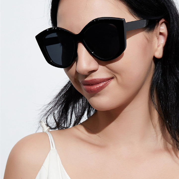 Damen stylische Katzenaugen Sonnenbrille Karnz