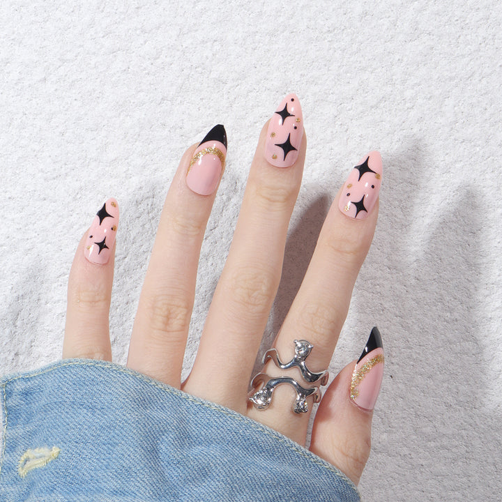 Künstlerische Sternen Stiletto Nagelkunst Karnz