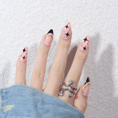 Künstlerische Sternen Stiletto Nagelkunst Karnz
