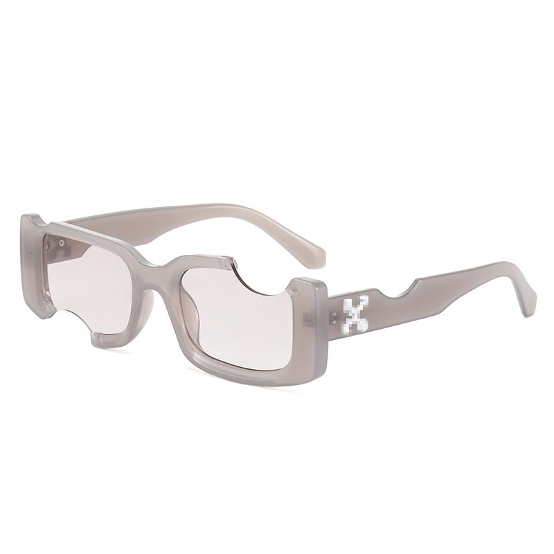 Damen exklusive modische Sonnenbrille mit futuristischem Design Karnz