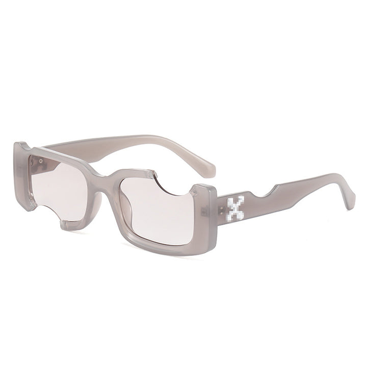 Damen exklusive modische Sonnenbrille mit futuristischem Design Karnz