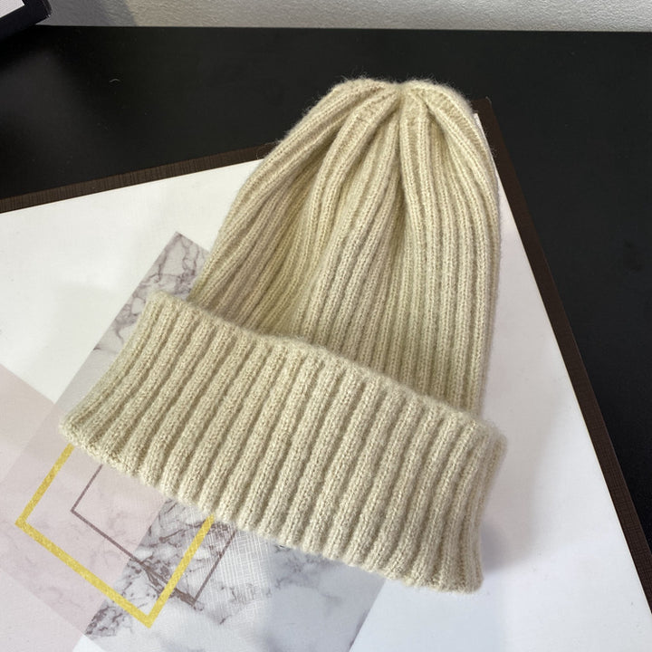 Warme gerippte Strickmütze