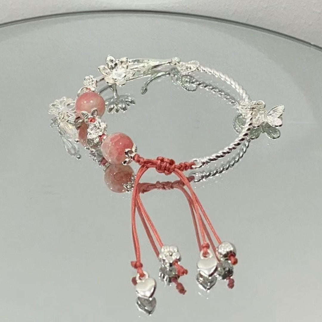 Verstellbares Edelstein Charm Armband Karnz