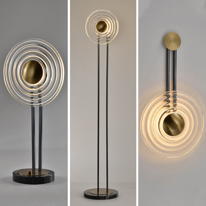 Künstlerische Tischlampe mit modernem wirbelnden Design
