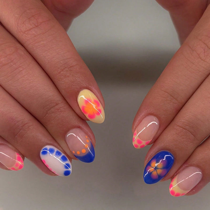 Künstlerisches floral ombre Nagelkunst Set