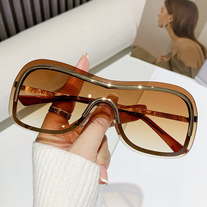 Damen Oversized Fashion Sonnenbrille Karnz