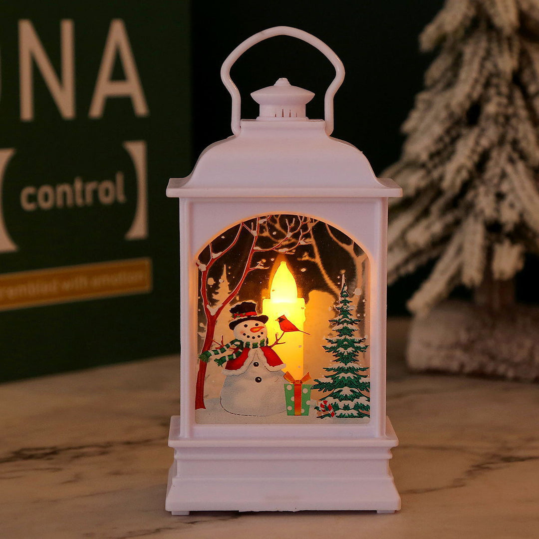 Nostalgische Weihnachtslaterne mit Santa-Motiv Karnz