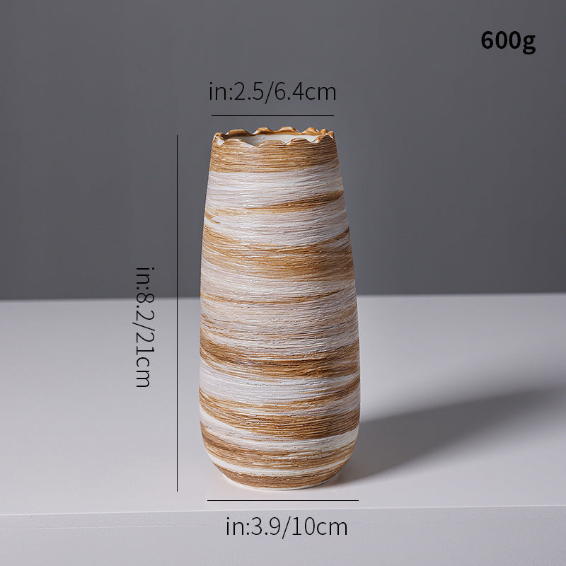 Künstlerische Spiraldesign Keramikvase Karnz