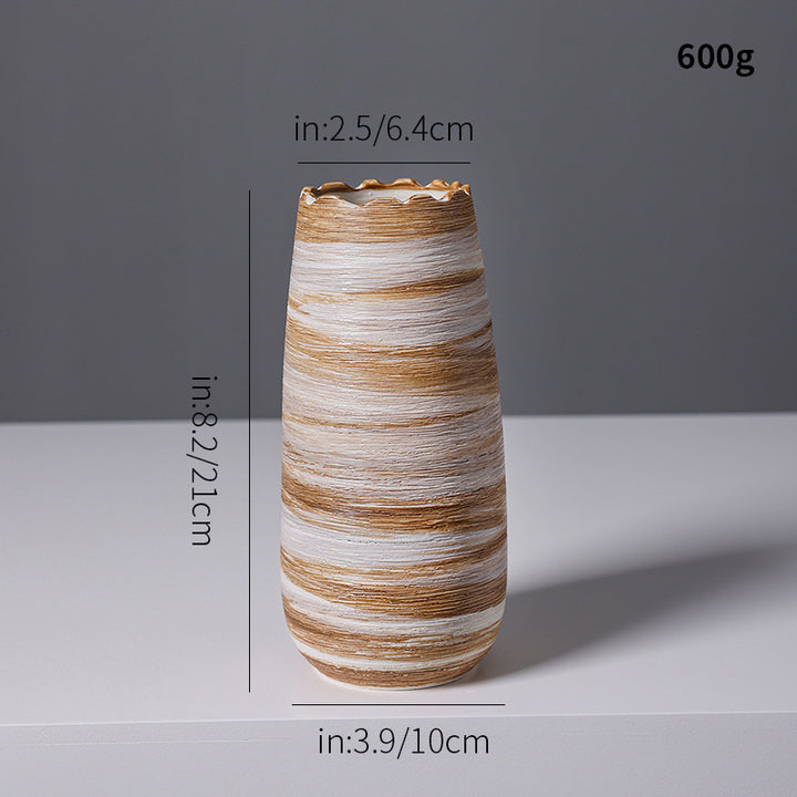 Künstlerische Spiraldesign Keramikvase Karnz