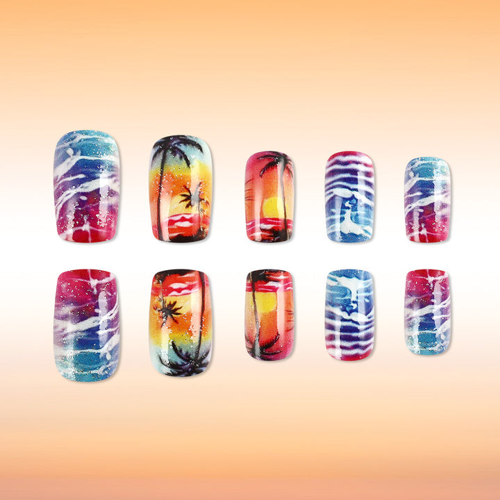 Tropical Sunset Nagelkunst Set Karnz