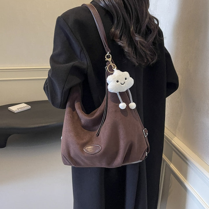 Weiches Wildleder Schlapp Schultertasche