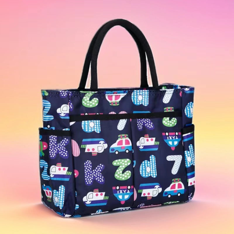 Multi-Pocket Candy Print Tote Bag Karnz