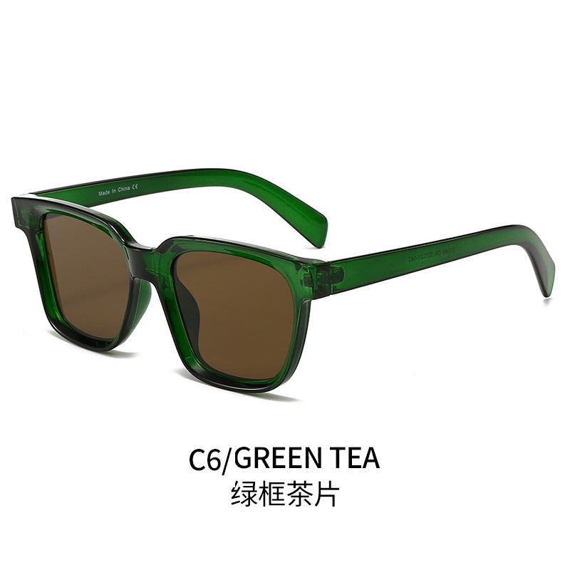 Damen elegante quadratische Sonnenbrille mit UV-Schutz und stabilem Rahmen Karnz