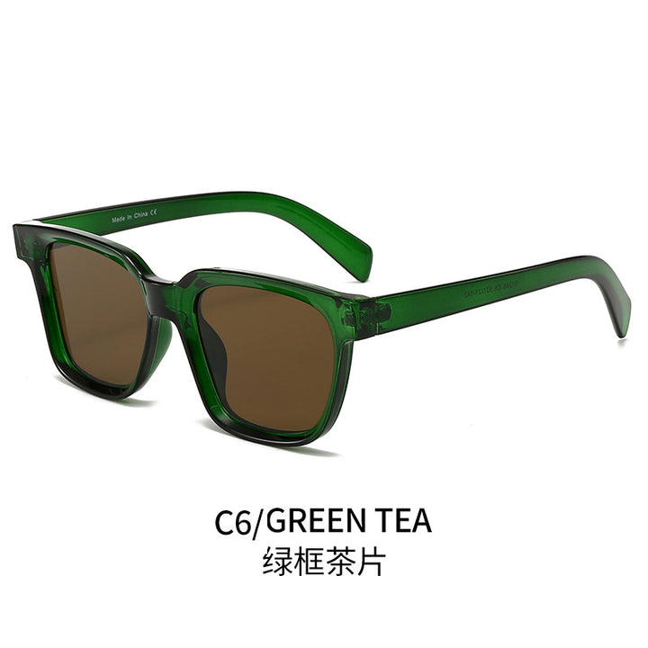 Damen elegante quadratische Sonnenbrille mit UV-Schutz und stabilem Rahmen Karnz