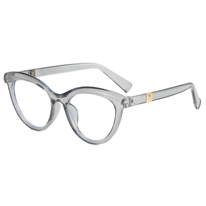 Damen Cat-Eye Brille mit feinem Rahmen und eleganten Akzenten Karnz