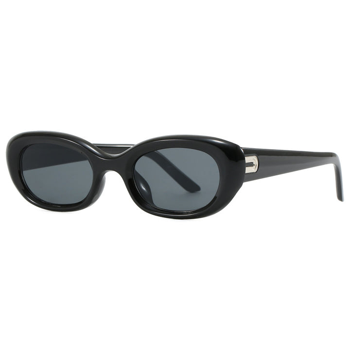 Damen modische Sonnenbrille mit ovalem Design und UV-Schutz Karnz