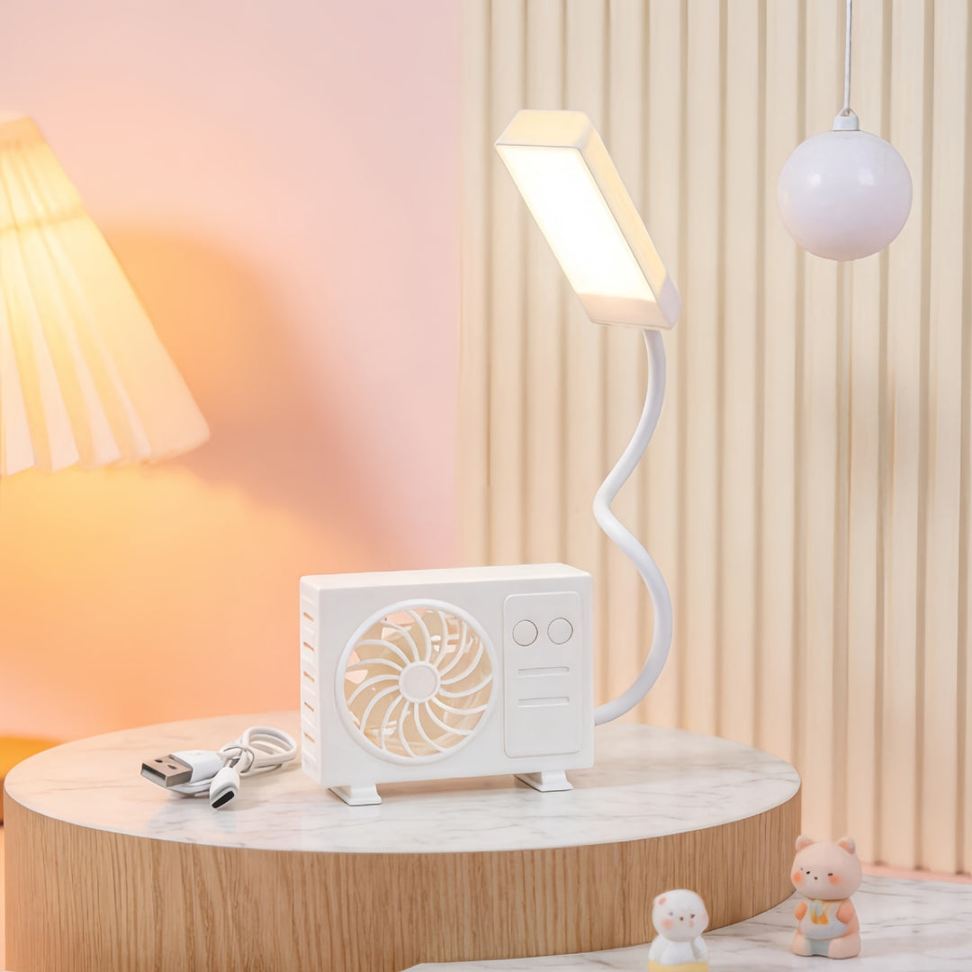 Damen Multifunktionale Tischlampe mit integriertem Ventilator Karnz