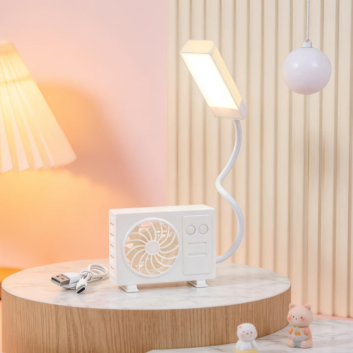 Damen Multifunktionale Tischlampe mit integriertem Ventilator Karnz